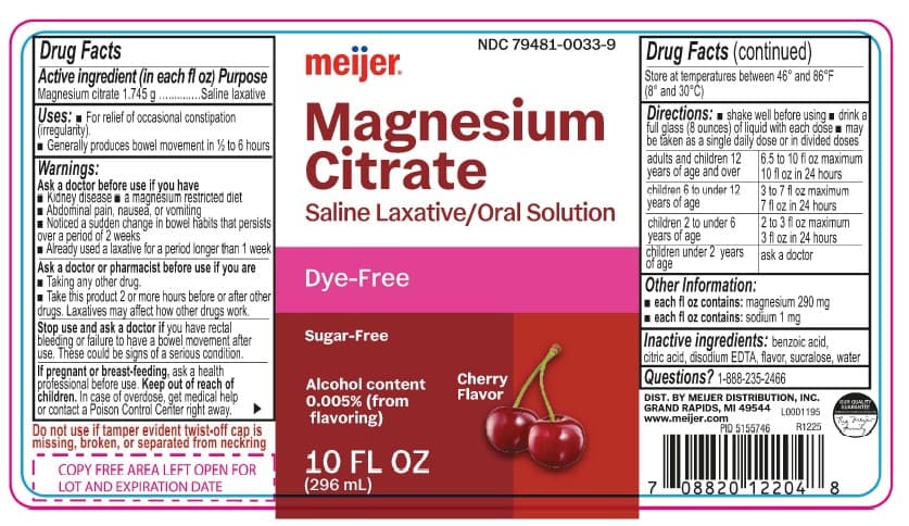 Magnesium Citrate package label