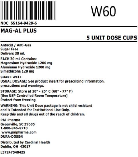 Mag-Al Plus Xs (Magnesium Hydroxide, Aluminum Hydroxide, Simethicone) package label