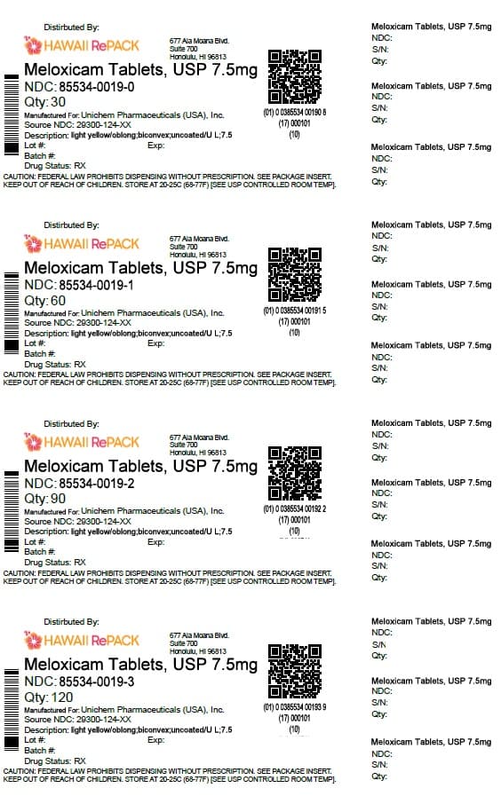 Meloxicam package label