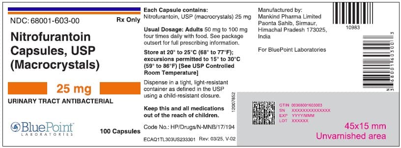 Nitrofurantoin (macrocrystals) package label