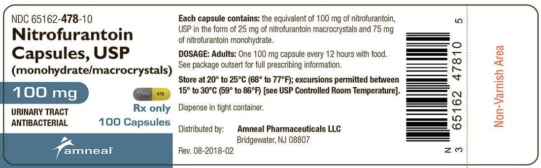 Nitrofurantoin package label