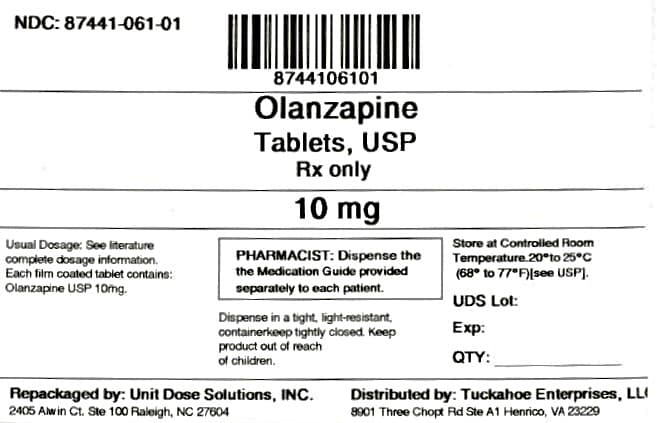 Olanzapine package label