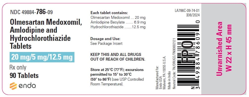 Tribenzor (Olmesartan Medoxomil / Amlodipine Besylate / Hydrochlorothiazide) package label