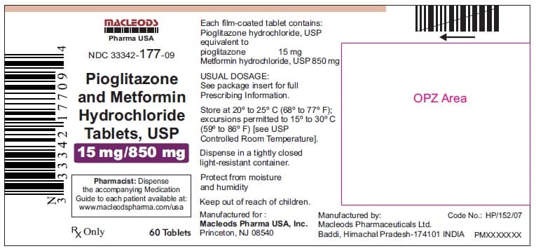 Actoplus Met (Pioglitazone and Metformin Hydrochloride) package label