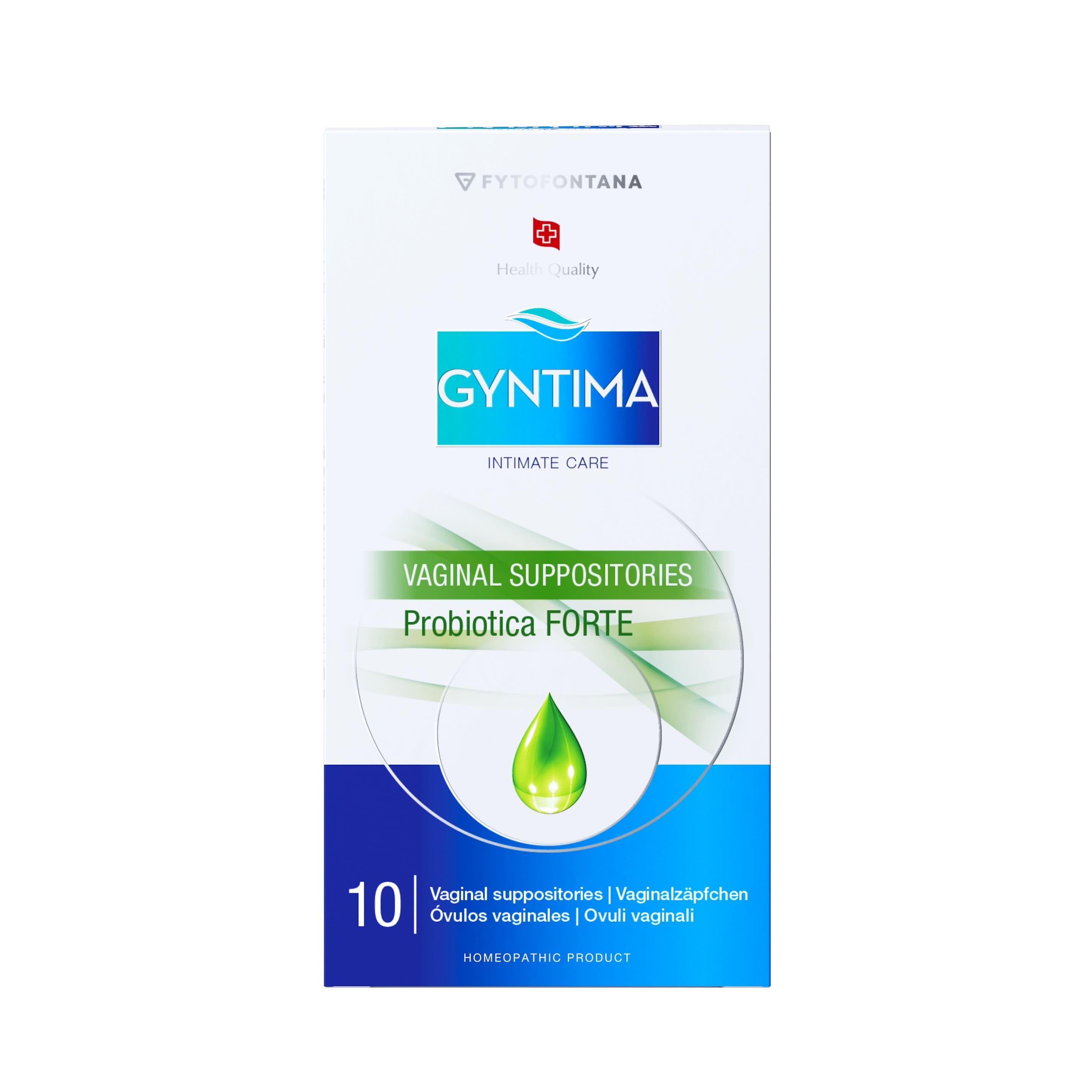 Gyntima Probiotica Forte (Sage, Tea Tree Oil, Folic Acid, Lactic Acid) package label