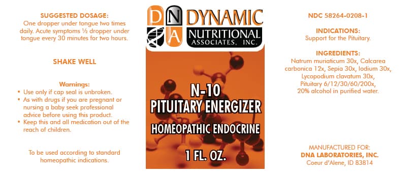 N-10 (Sodium Chloride, Oyster Shell Calcium Carbonate, Crude, Sepia Officinalis Juice, Iodine, Lycopodium Clavatum Whole, and Bos Taurus Pituitary Gland, Posterior) package label