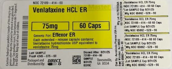 Venlafaxine HCL ER package label