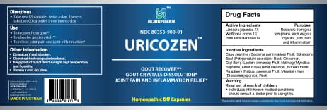 Uricozen — Reference image, actual packaging may vary
