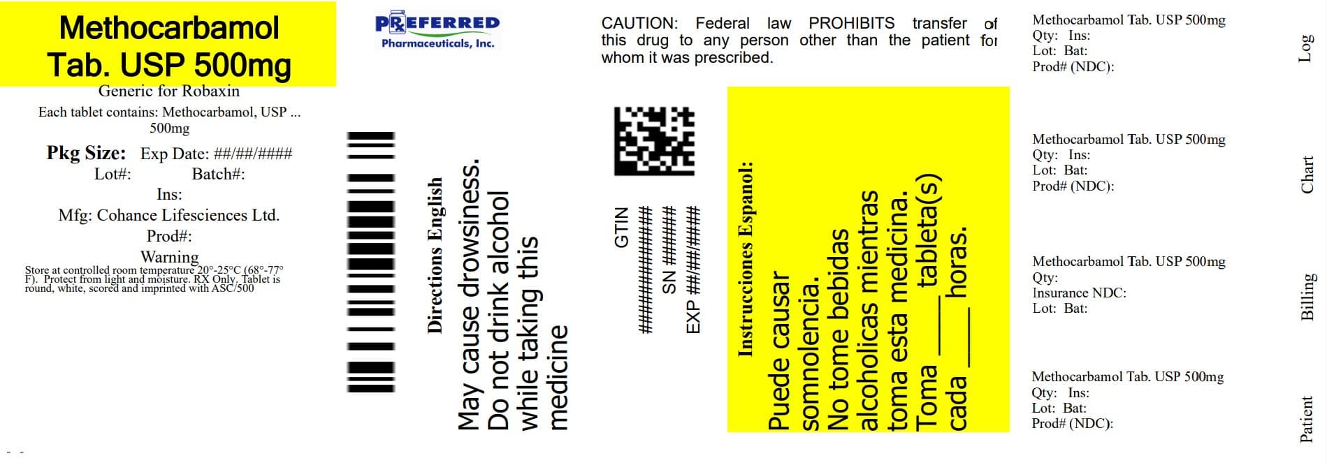 Methocarbamol — Reference image, actual packaging may vary