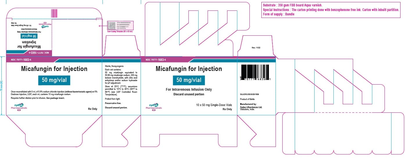 Micafungin — Reference image, actual packaging may vary