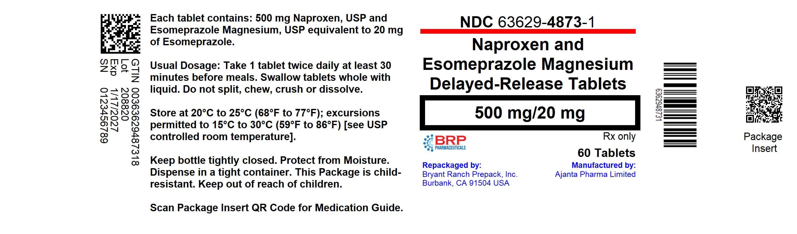 Naproxen and Esomeprazole Magnesium — Reference image, actual packaging may vary