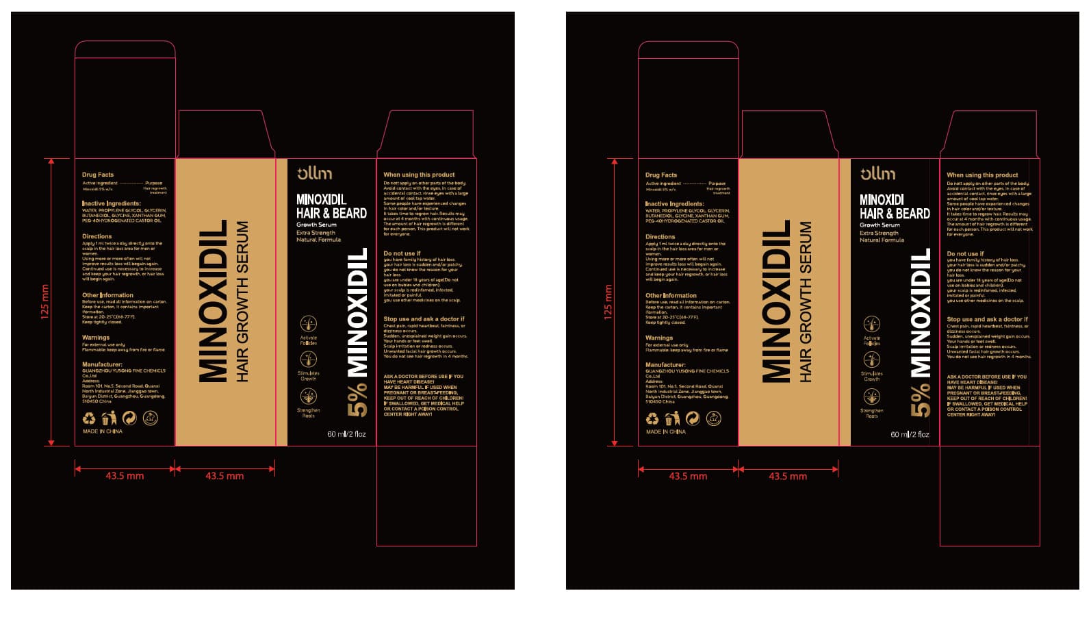 Ollm 5% Minoxidil Growth Serum — Reference image, actual packaging may vary