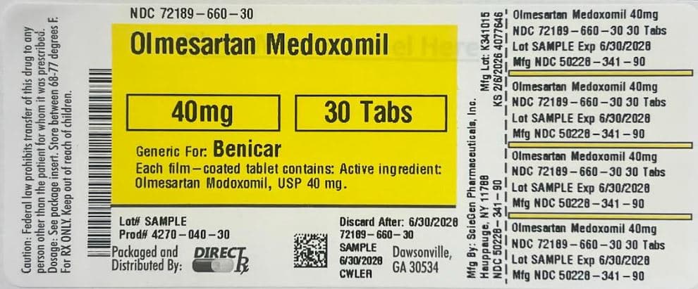 Olmesartan Medoxomil — Reference image, actual packaging may vary