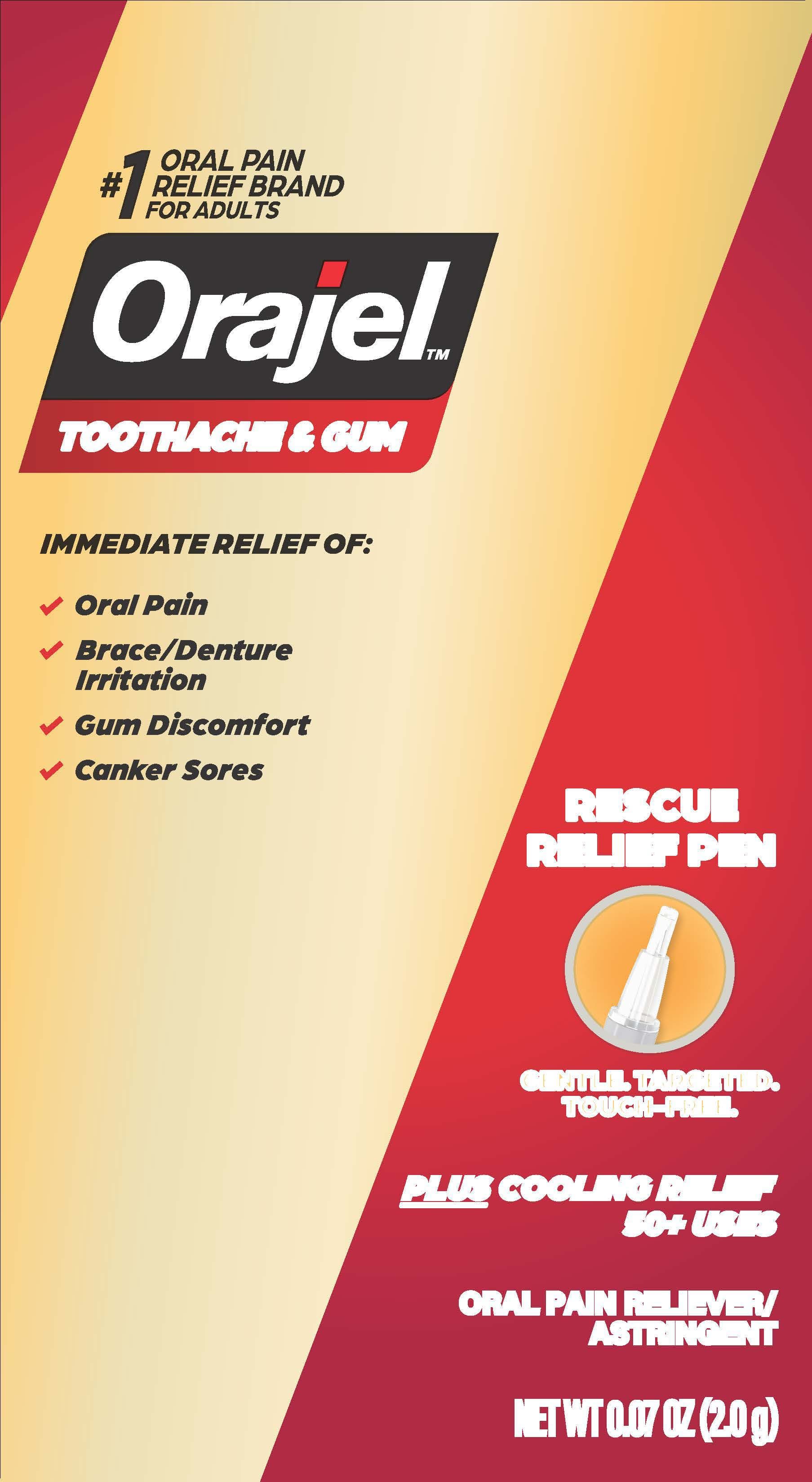 Orajel Rescue Relief Pen — Reference image, actual packaging may vary