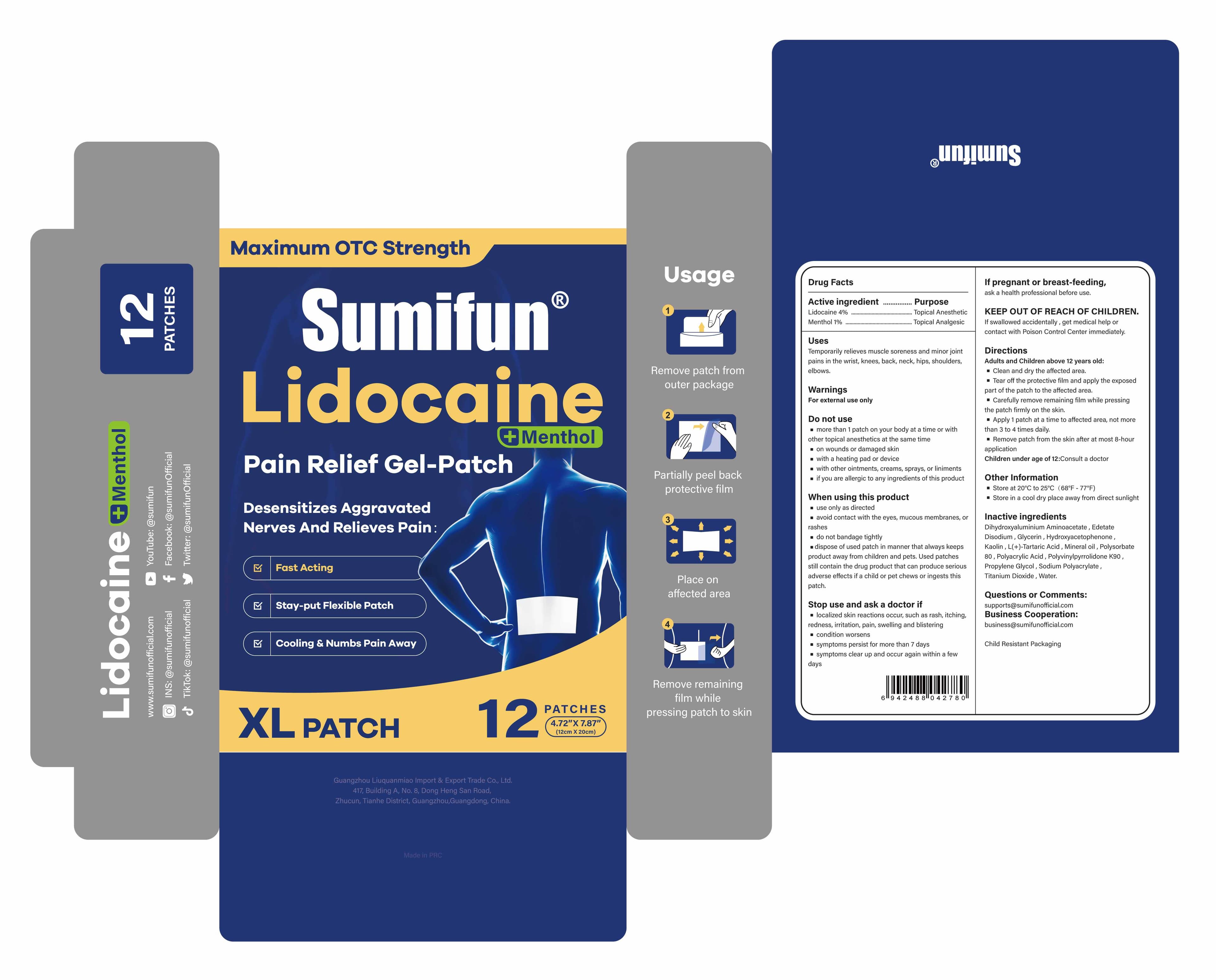 3% Menthol Plus 0.083% Capsaicin Pain Relief Patch — Reference image, actual packaging may vary