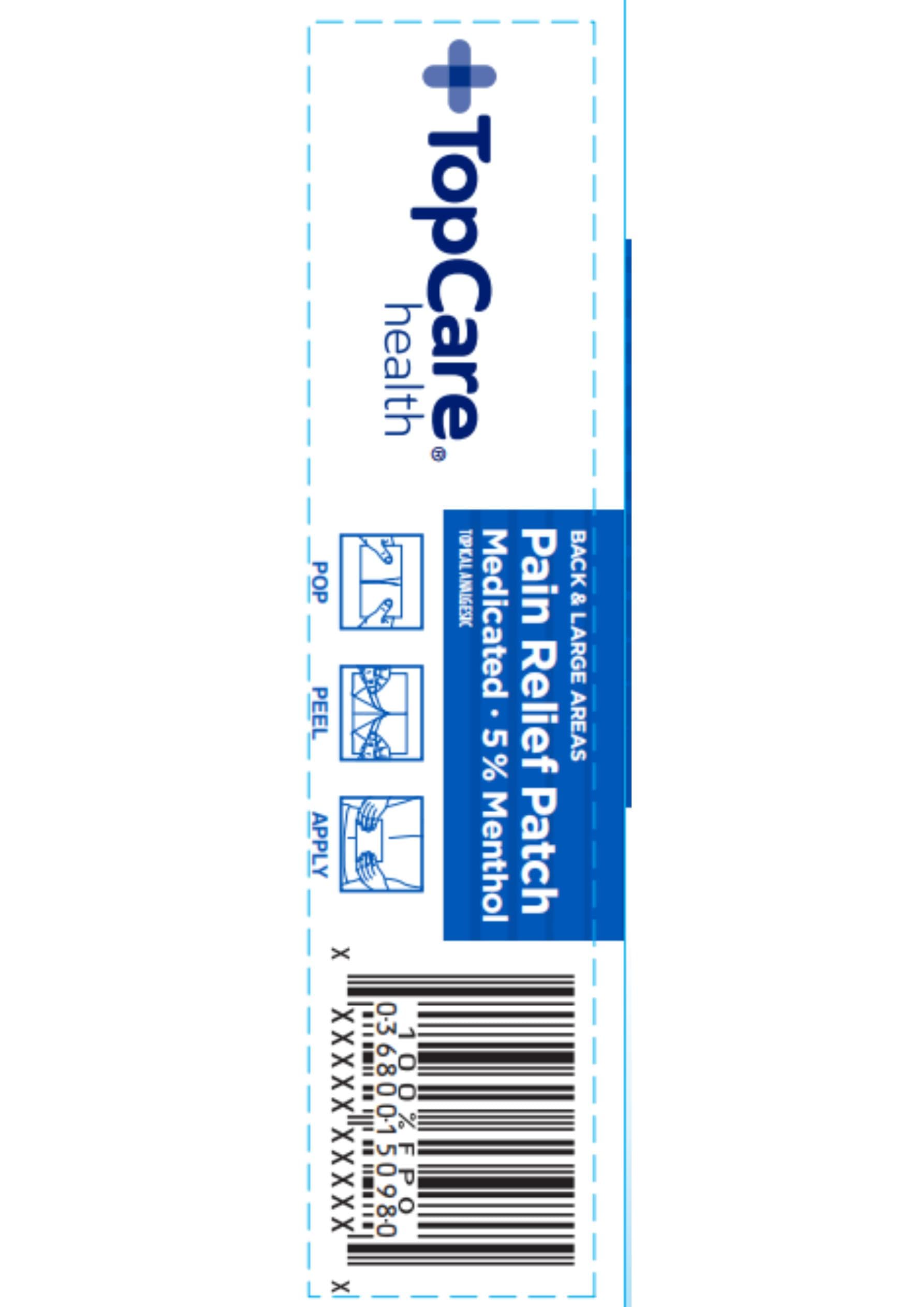Pain Relief Patch Medicated 5% Menthol — Reference image, actual packaging may vary