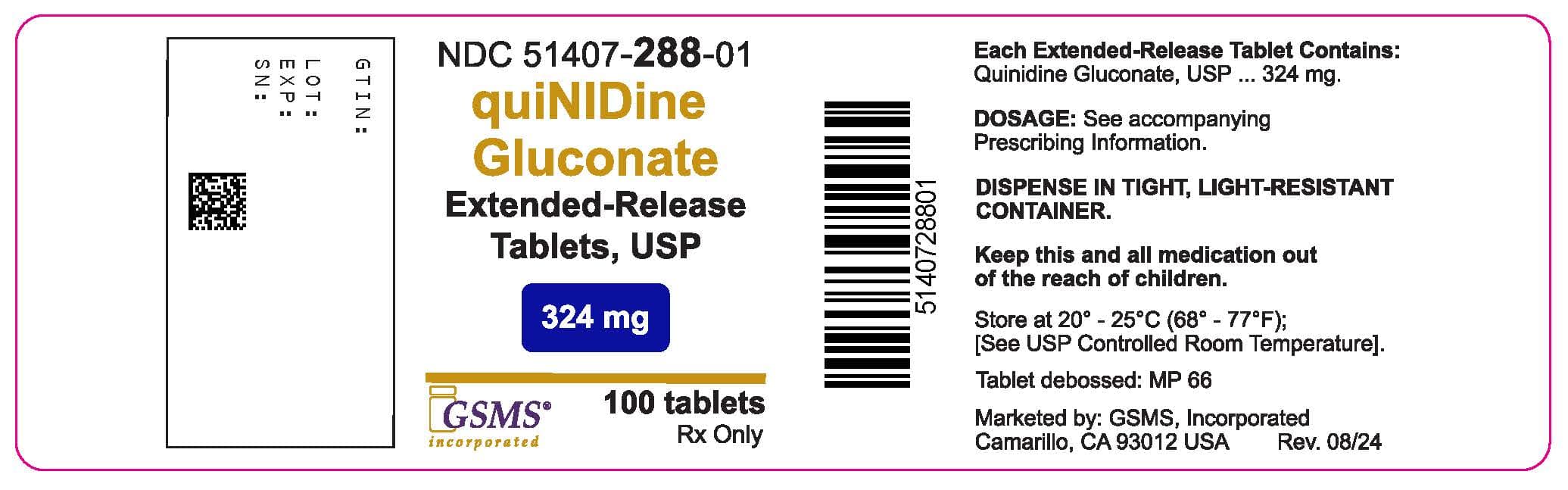 Quinidine Gluconate — Reference image, actual packaging may vary