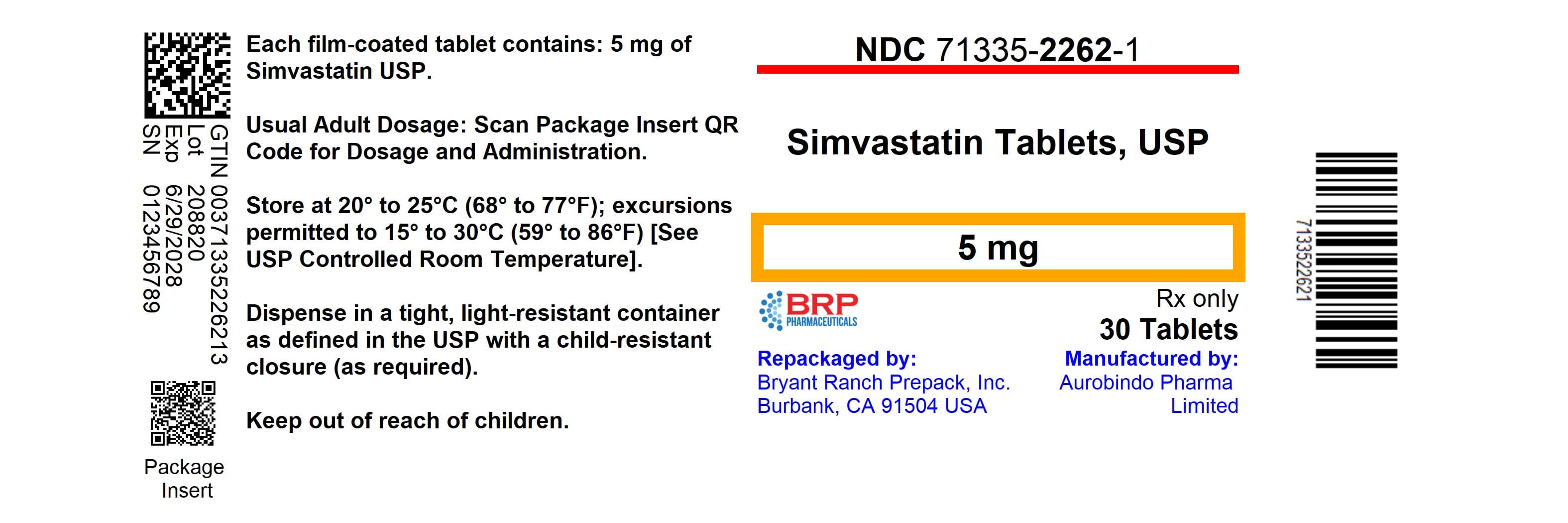 Simvastatin — Reference image, actual packaging may vary