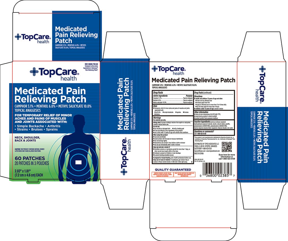 Topcare Pain Relief Patch Extra Strength — Reference image, actual packaging may vary