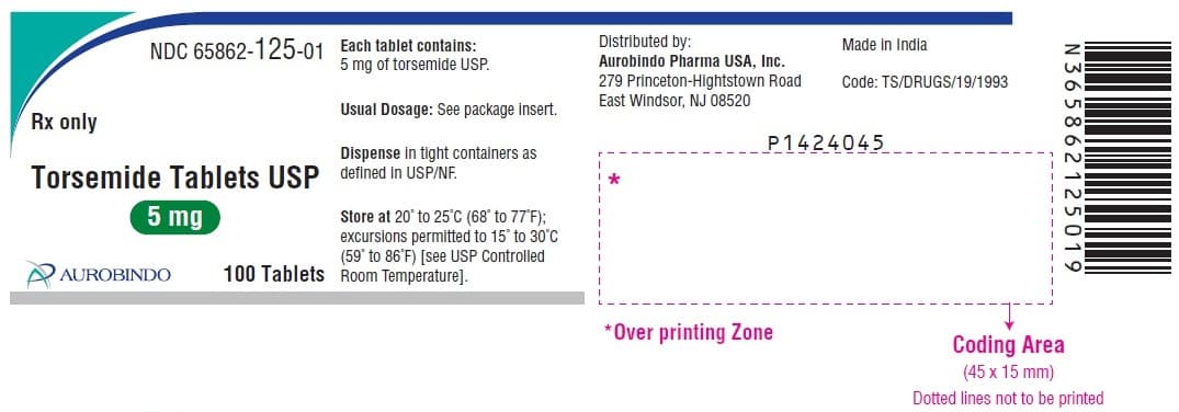 Torsemide — Reference image, actual packaging may vary