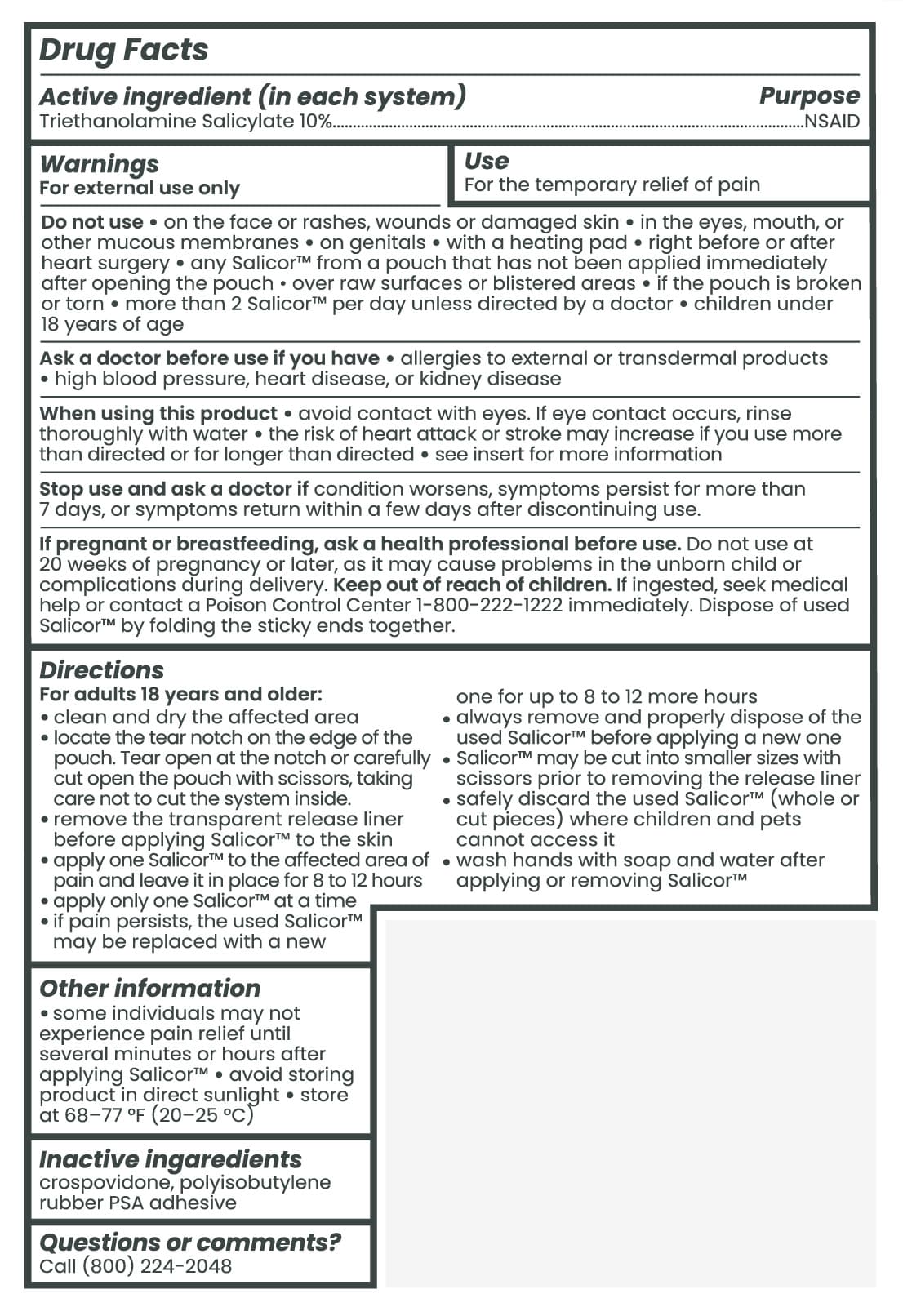 Salicor — Reference image, actual packaging may vary