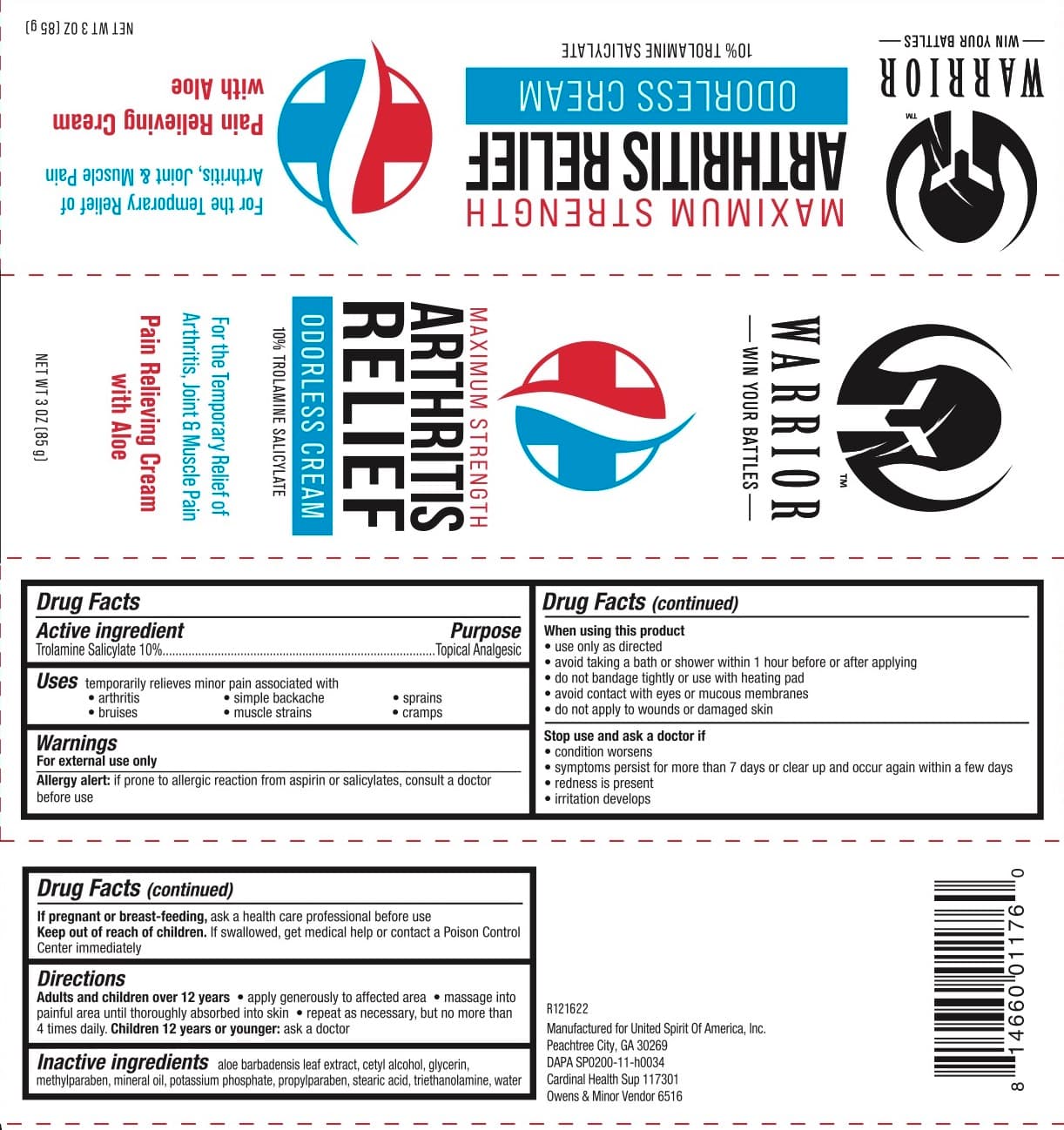 Warrior Arthritis Relief — Reference image, actual packaging may vary