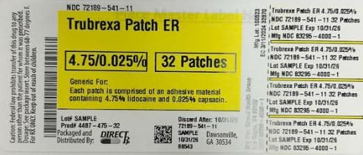 Trubrexa Patch ER — Reference image, actual packaging may vary