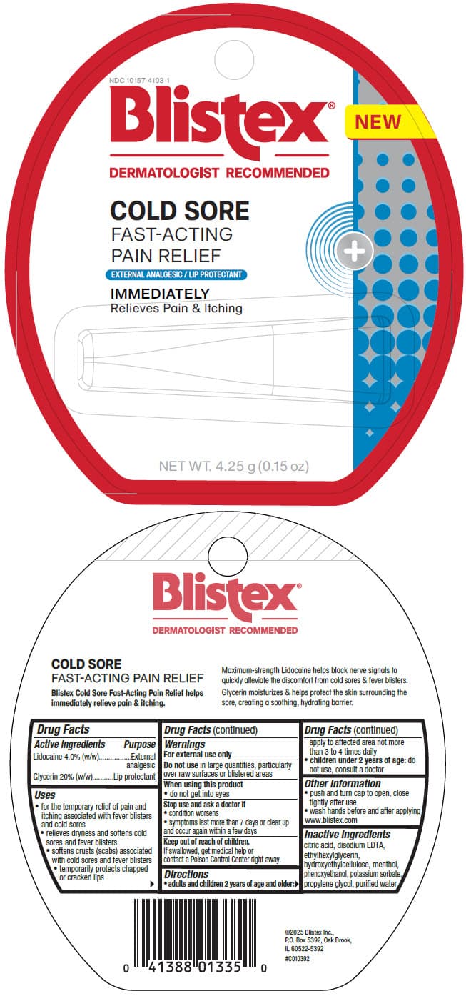 Cold Sore Fast-Acting Pain Relief package label