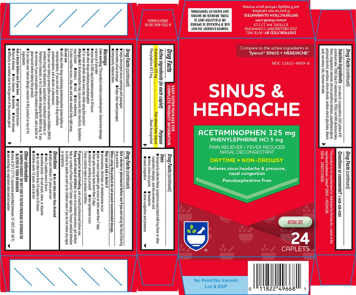 Sinus Congestion and Pain Relief package label