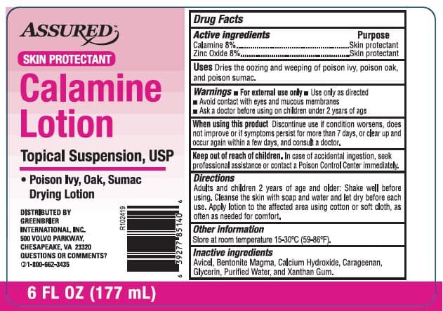 Assured Calamine package label