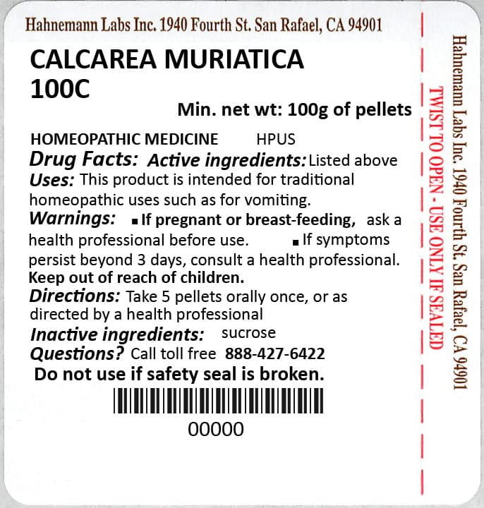Calcarea Muriatica package label