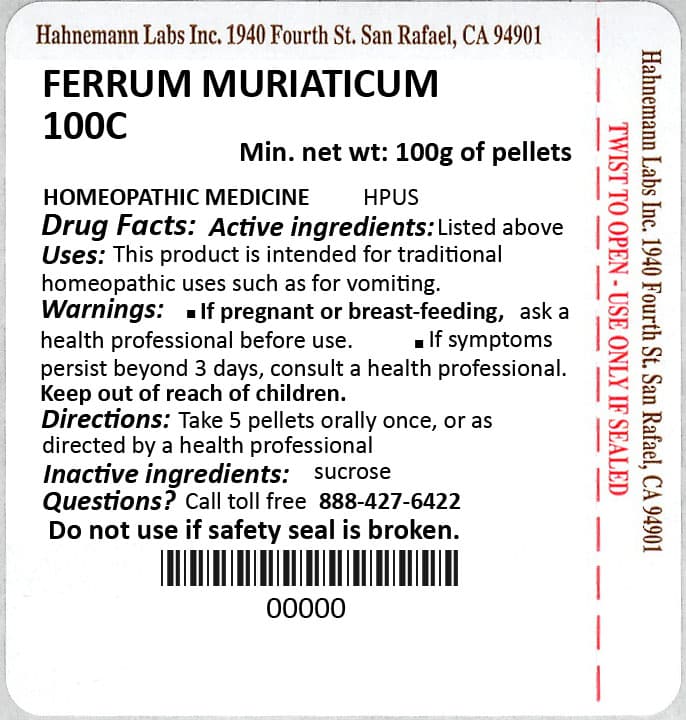 Ferrum Muriaticum package label