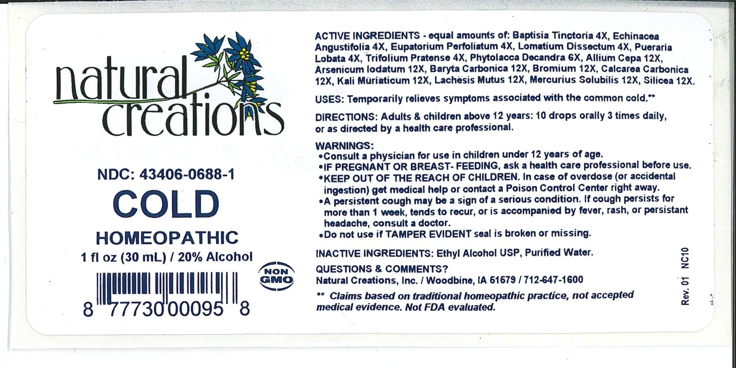 Cold package label