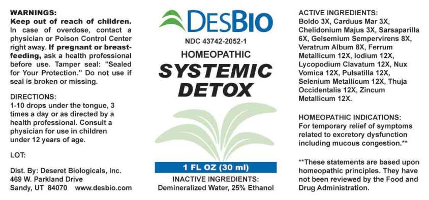 Systemic Detox package label