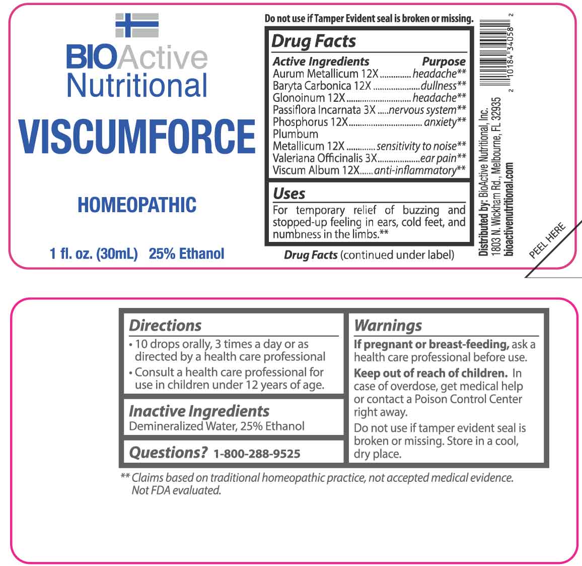 Viscumforce package label