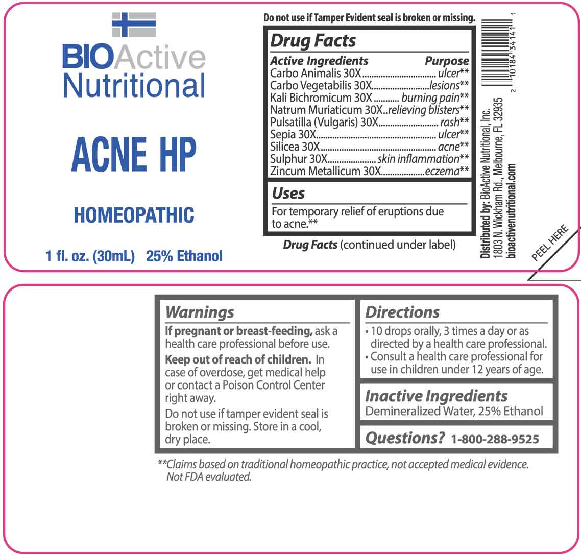 Acne package label