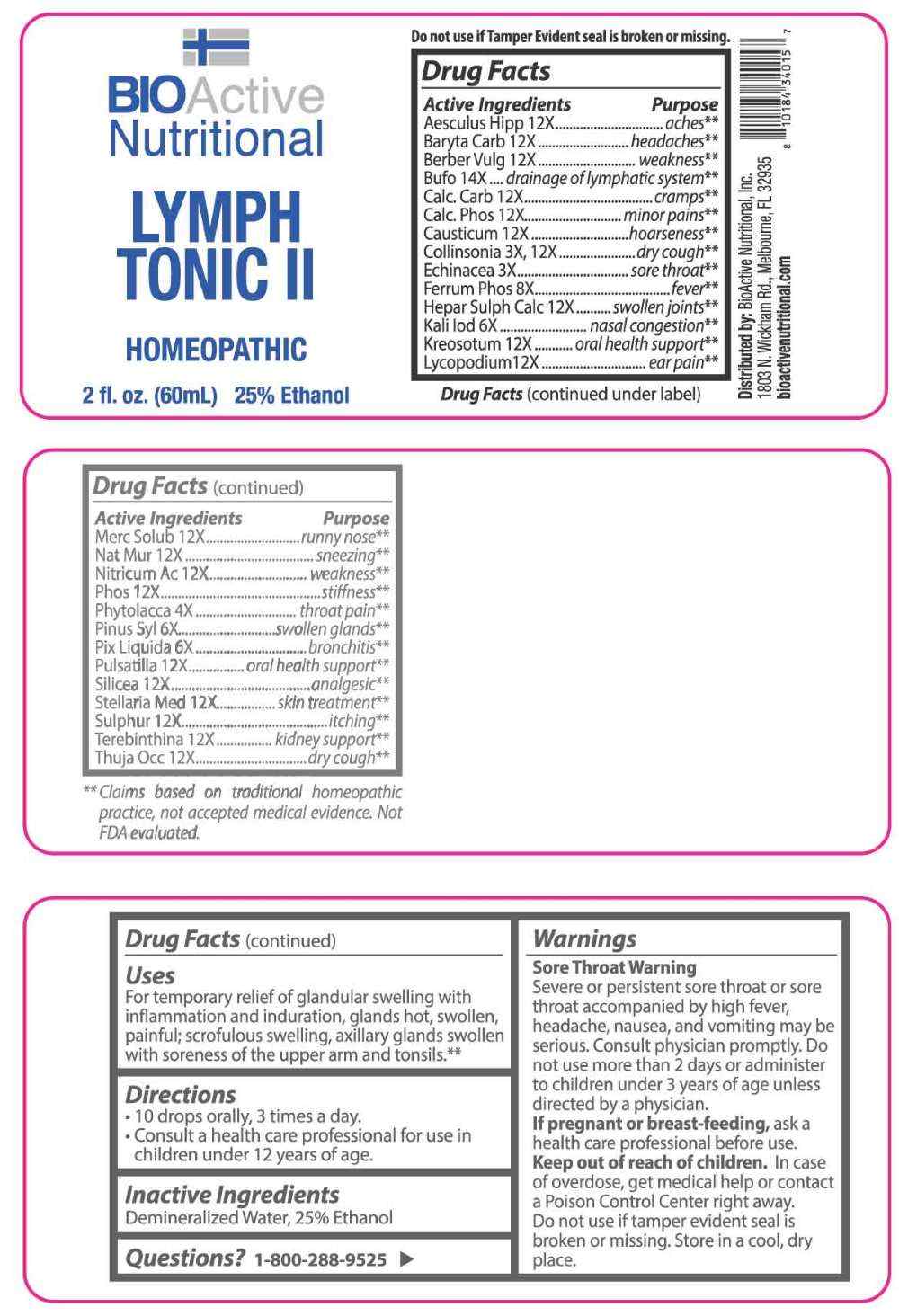 Lymph package label