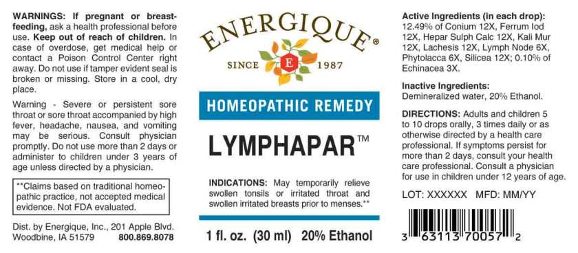 Lymphapar package label