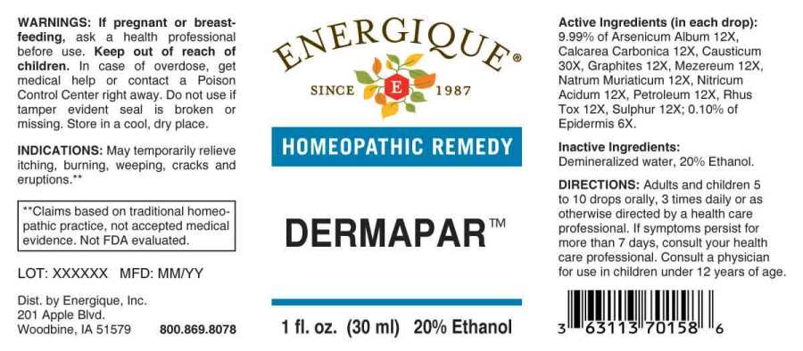 Dermapar package label