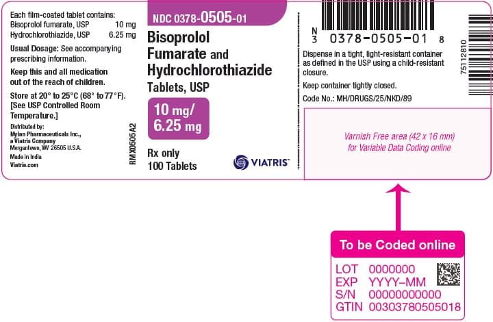 Bisoprolol Fumarate and Hydrochlorothiazide package label