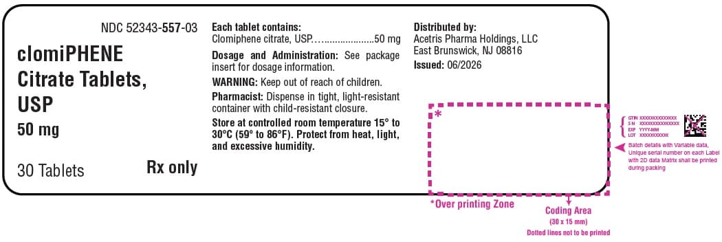 Clomid package label