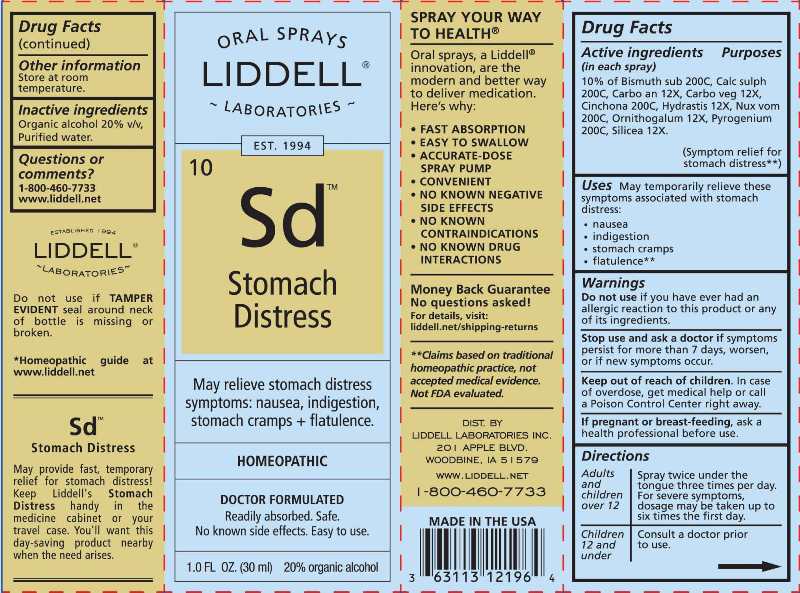 Stomach Distress package label