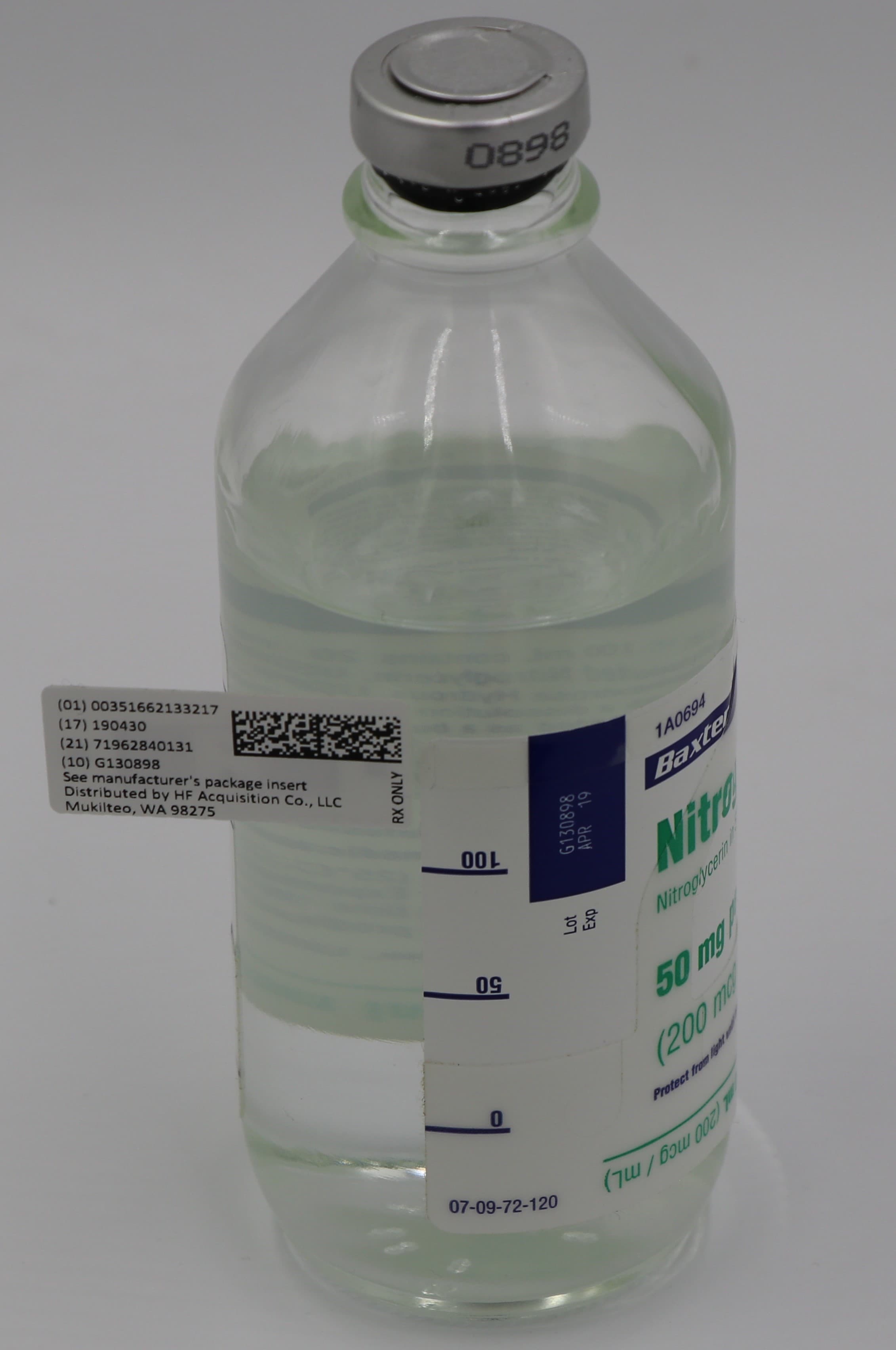 Nitroglycerin in Dextrose package label