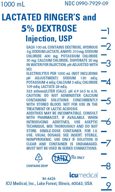 Lactated Ringers and Dextrose package label