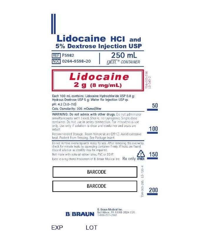 Lidocaine Hci and Dextrose package label