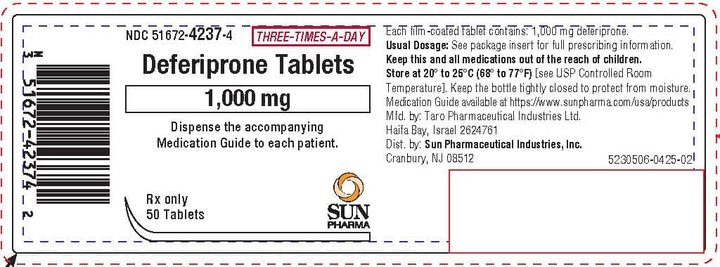 Deferiprone package label