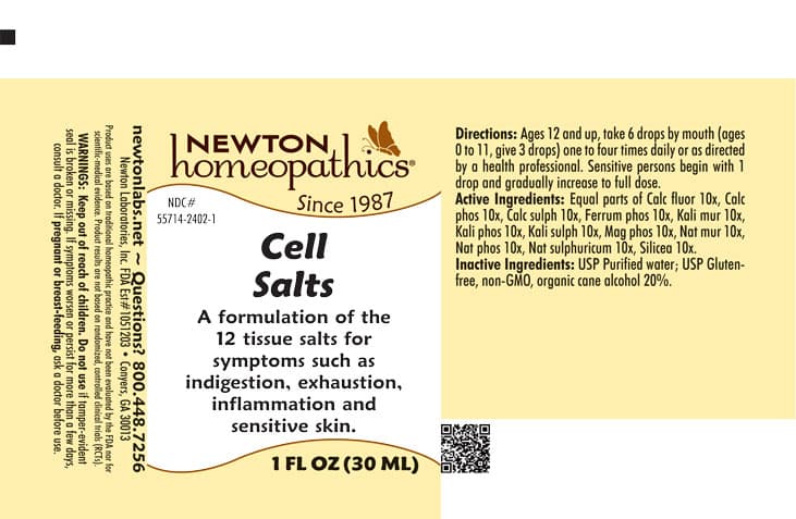 Cell Salts package label