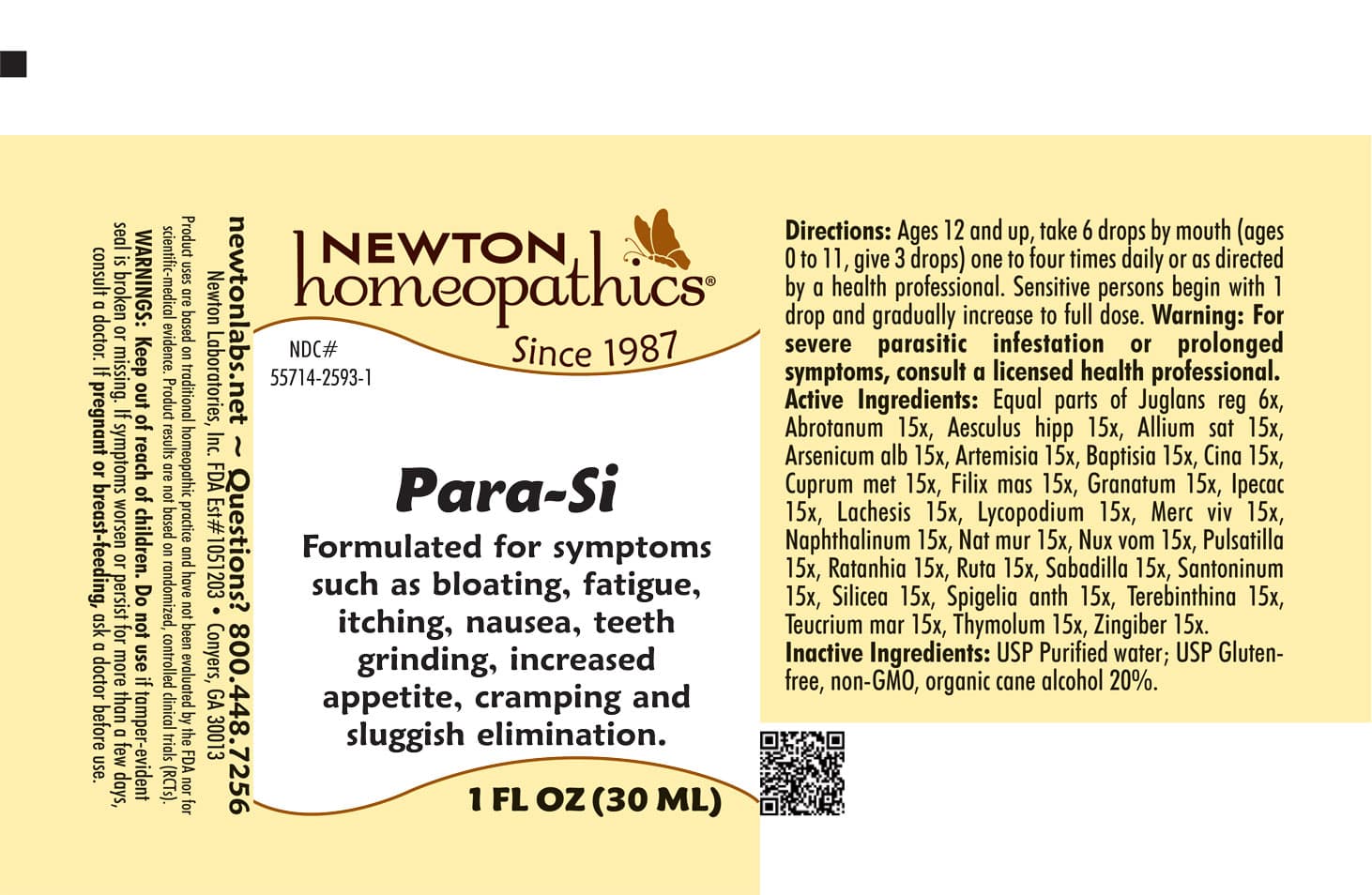 Para-Si package label