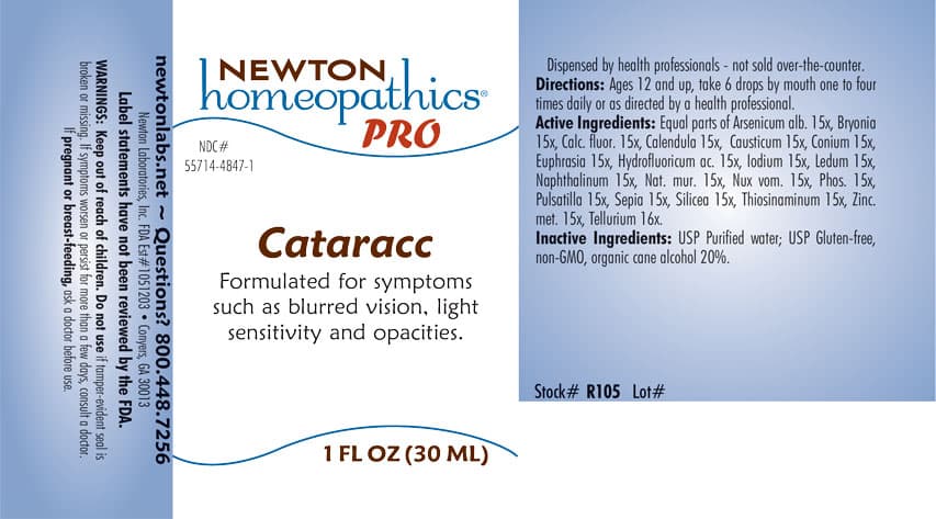 Cataracc package label
