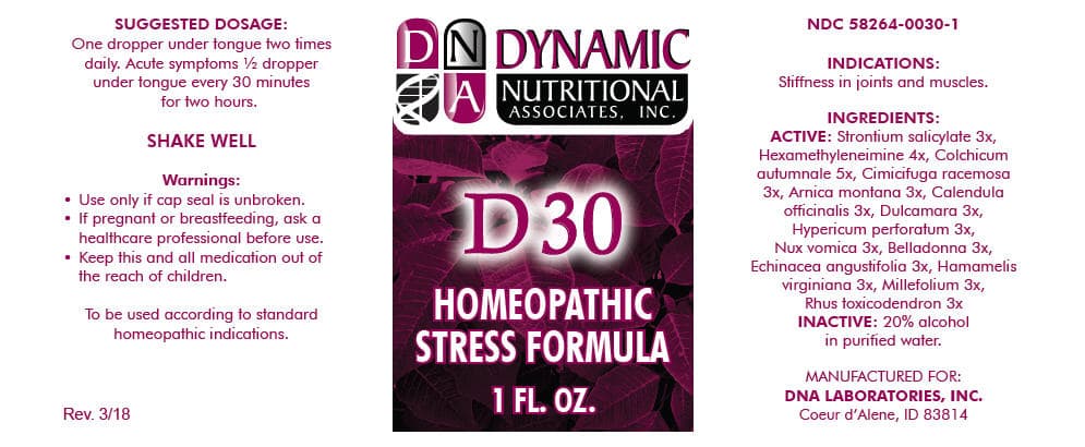 D-30 package label